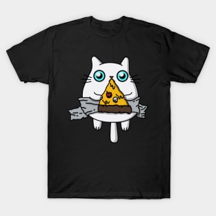 DUCKTAPED PIZZA CAT - CUTE KAWAII PIZZA CAT T-Shirt